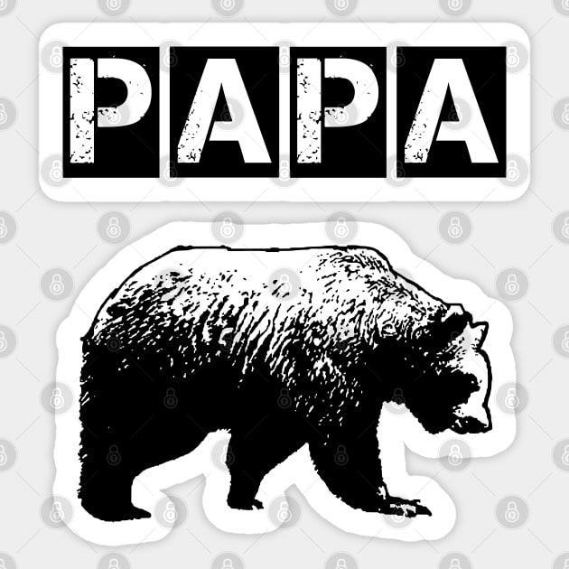 Papa Bear Grunge Distressed Sticker by rustydoodle